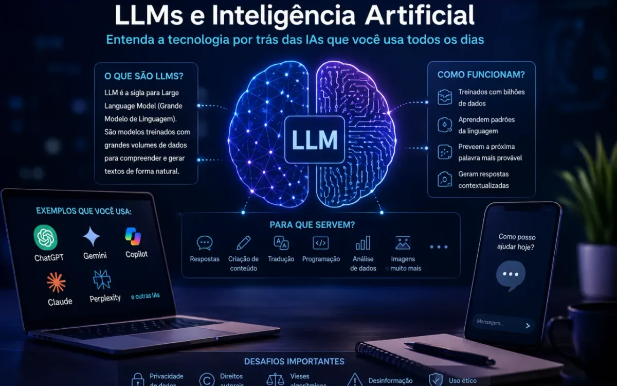 O que são LLMs e Inteligência Artificial? Entenda as Tecnologias que Todo Mundo Usa Sem Perceber